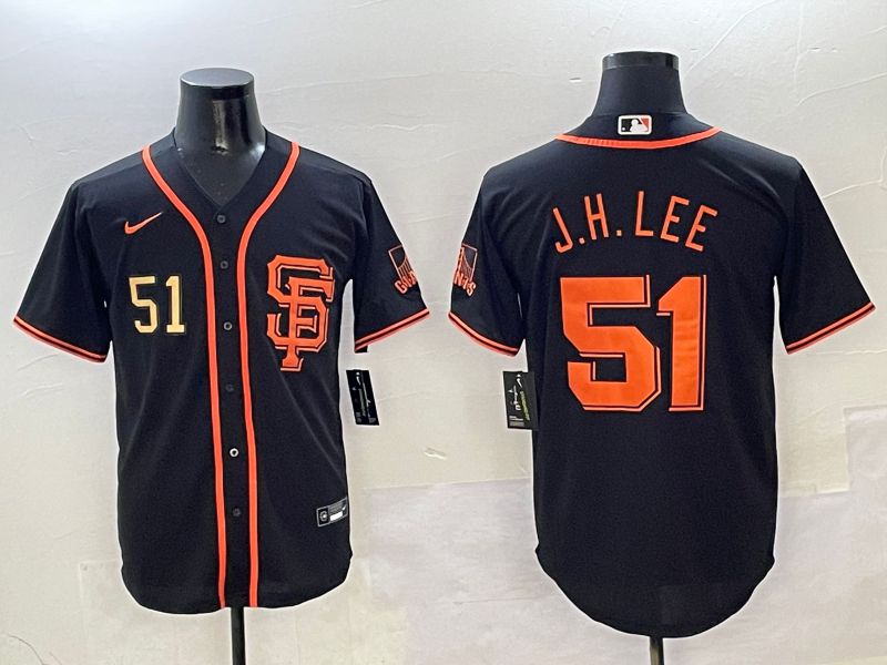 Men San Francisco Giants #51 J.H.Lee Black Game Nike 2025 MLB Jersey style 4